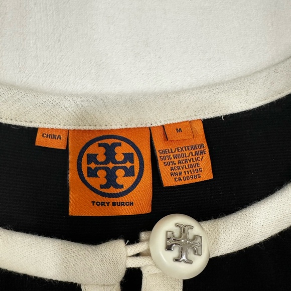 Tory Burch Women's Black Wool Knit Dress Long Sleeve, Size M. - Picture 7 of 13